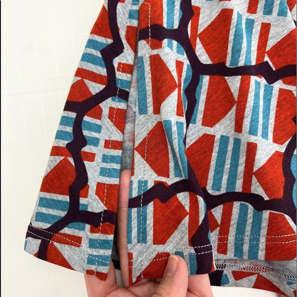 LuLaRoe Perfect Tee Orange Gray T-Shirt Tunic Size XXS - Picture 6 of 12